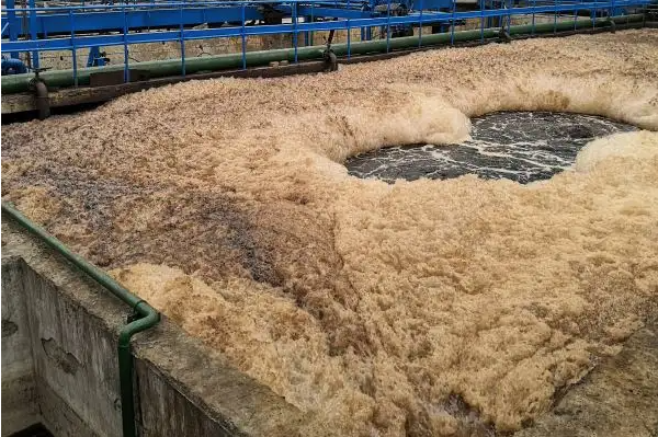 (图:垃圾渗滤液泡沫池)