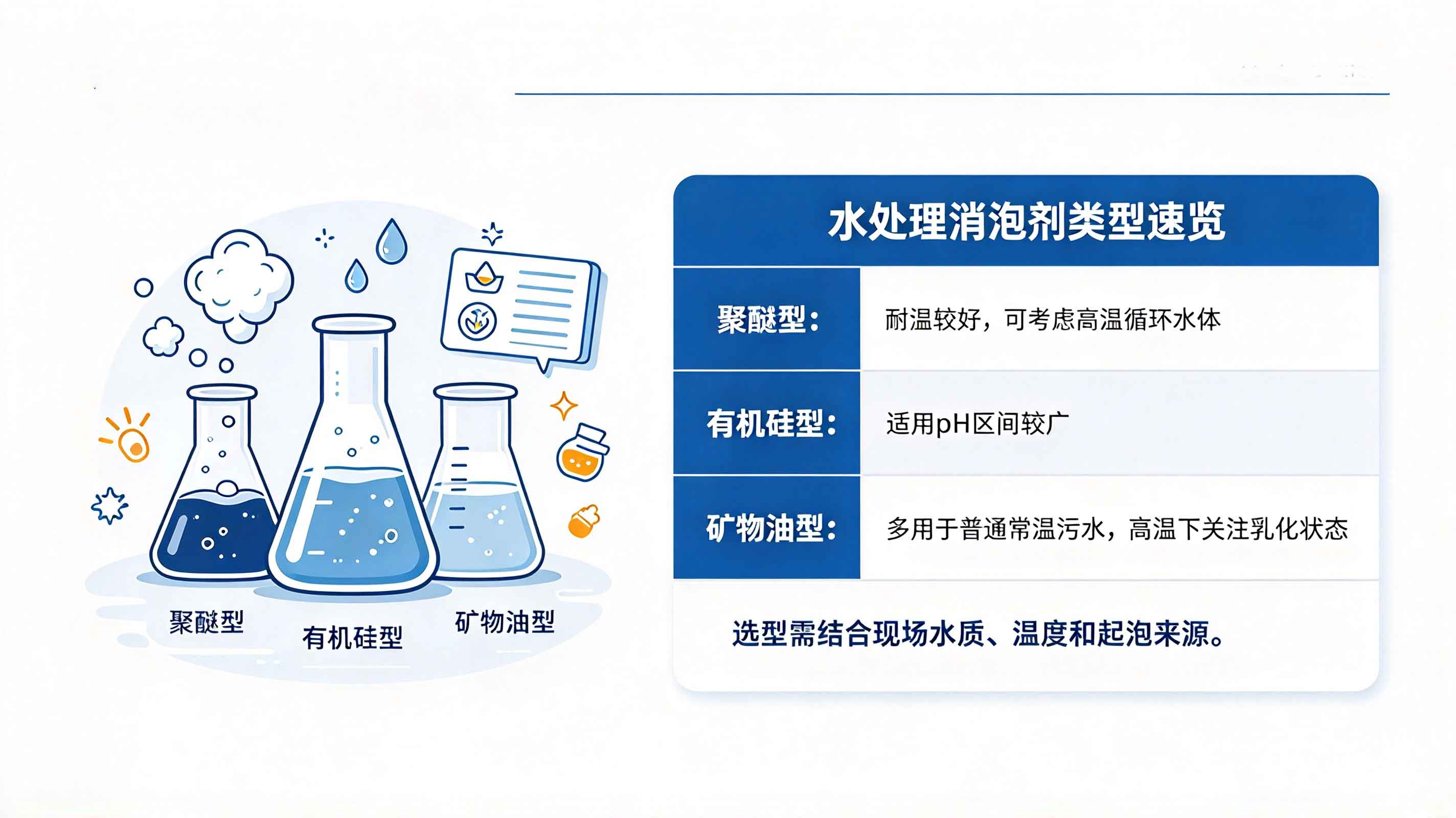 (水处理消泡剂常见类型)
